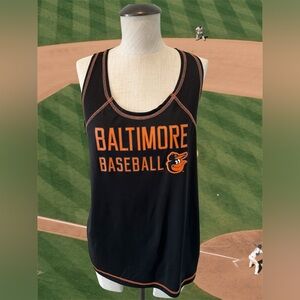 MLB Baltimore Orioles Black and Orange Ladies Tank Top -Sz Large TX3 Cool